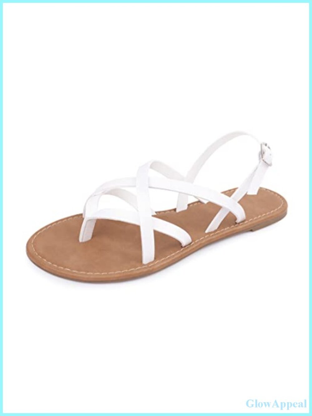 Huayuanwell Women's Strappy Fisherman Gladiator Flat Sandals Ankle Strap